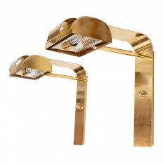 Pair of brass single arm sconces