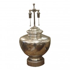 Single ginger jar form mercury glass table lamp