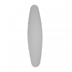 Single elliptical shaped frosted glass sconce
