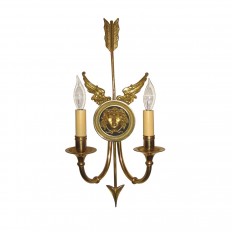 Single bronze Empire style sconce