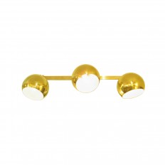 Single linear brass sconce with adjustable lights