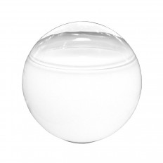 Globe form clear and frosted glass lamp