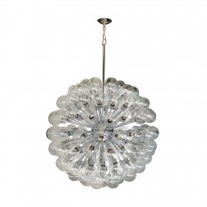 Monumental polished chrome sputnik chandelier