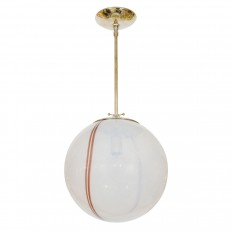Spherical frosted glass pendant