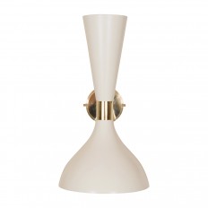 Single enameled metal and brass sconce