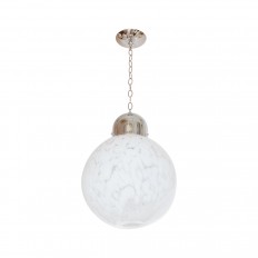 Spherical lattimo glass pendant