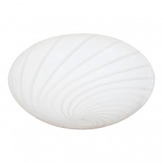 Circular lattimo glass flush mount 