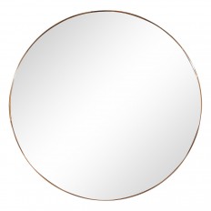 Monumental circular brass surround mirror 