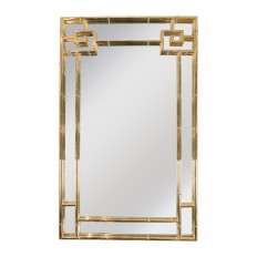 Rectangular brass mirror 