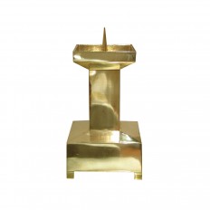 Modern columnar brass candlestick