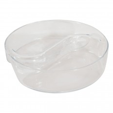 Partitioned glass bowl
