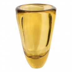 Yellow Murano glass vase