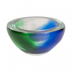 Petite circular sommerso glass bowl