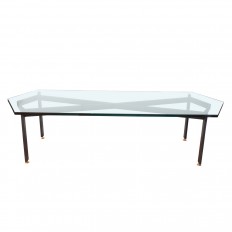 Iron base coffee table