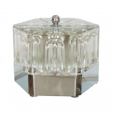 Hexagonal glass table lamp