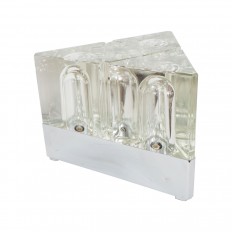 Triangular glass table lamp