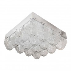 Striated glass element flush mount