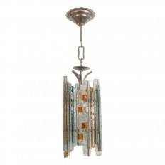 Colorful Murano glass strip pendant