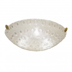 Frosted Murano glass dome form flush mount 