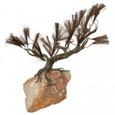 Mixed metal tree sculpture