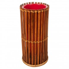 Bamboo slat umbrella stand