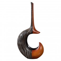 Unusual mixed wood finish vase