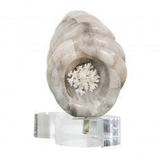 Marble shell form sculpture
