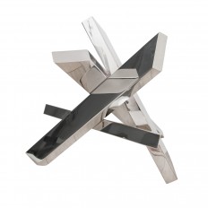 Angular abstract stainless steel sculpture