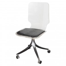 Acrylic rolling chair