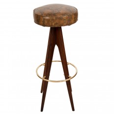 Pair of four leg wood stools
