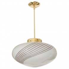 Bulb-form swirl pendant