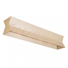 Ivory enameled sconce with perforated shades