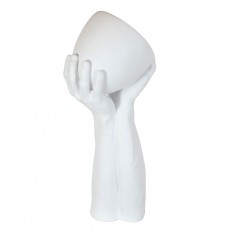 Plaster sculptural table lamp