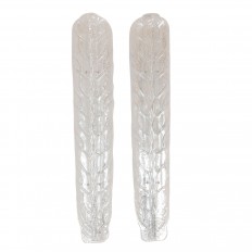 Pair of monumental Murano glass leaf form sconces