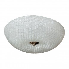 Large dome form frosted glass flush mount fixture