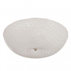Dome form frosted glass flush mount fixture