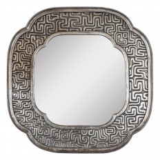 Gilt wood geometric motif surround mirror
